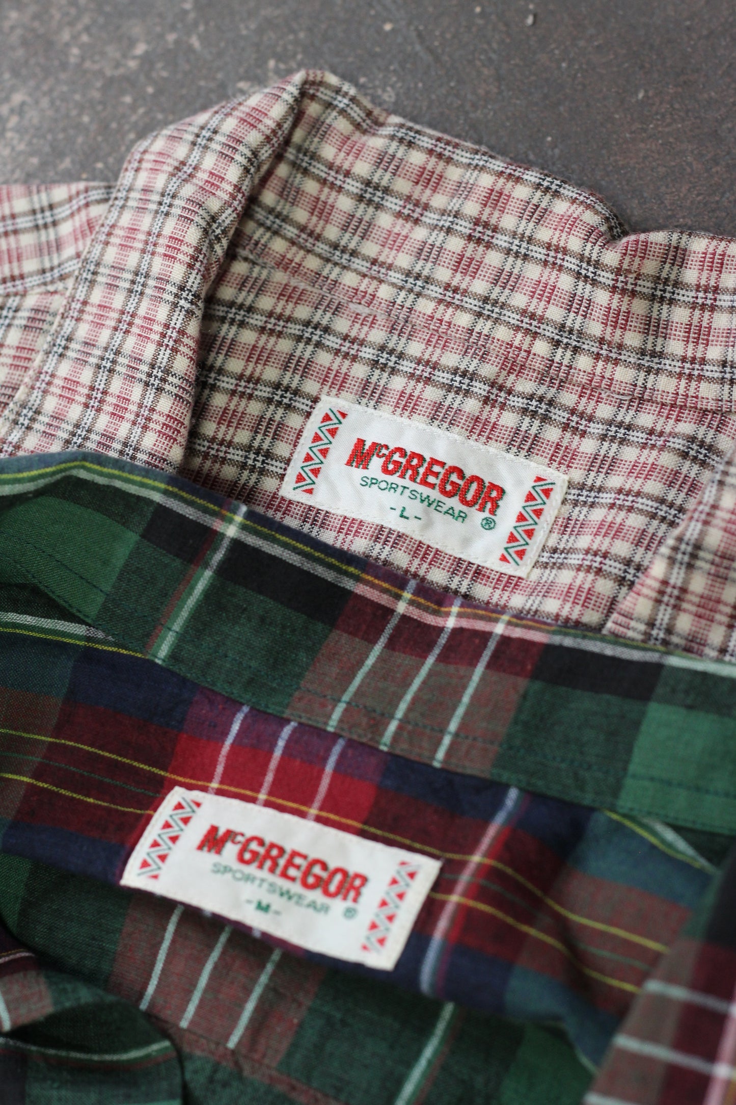 90's McGREGOR Check Open Collar Short Sleeve Shirt x2点