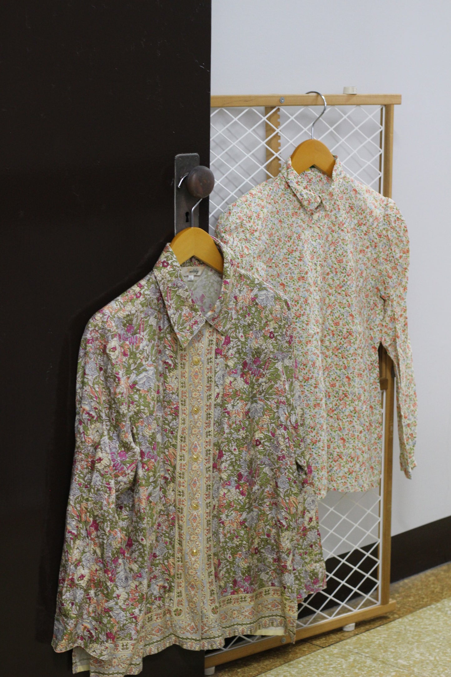 Vintage Floral Design Long Sleeve Blouse x2点