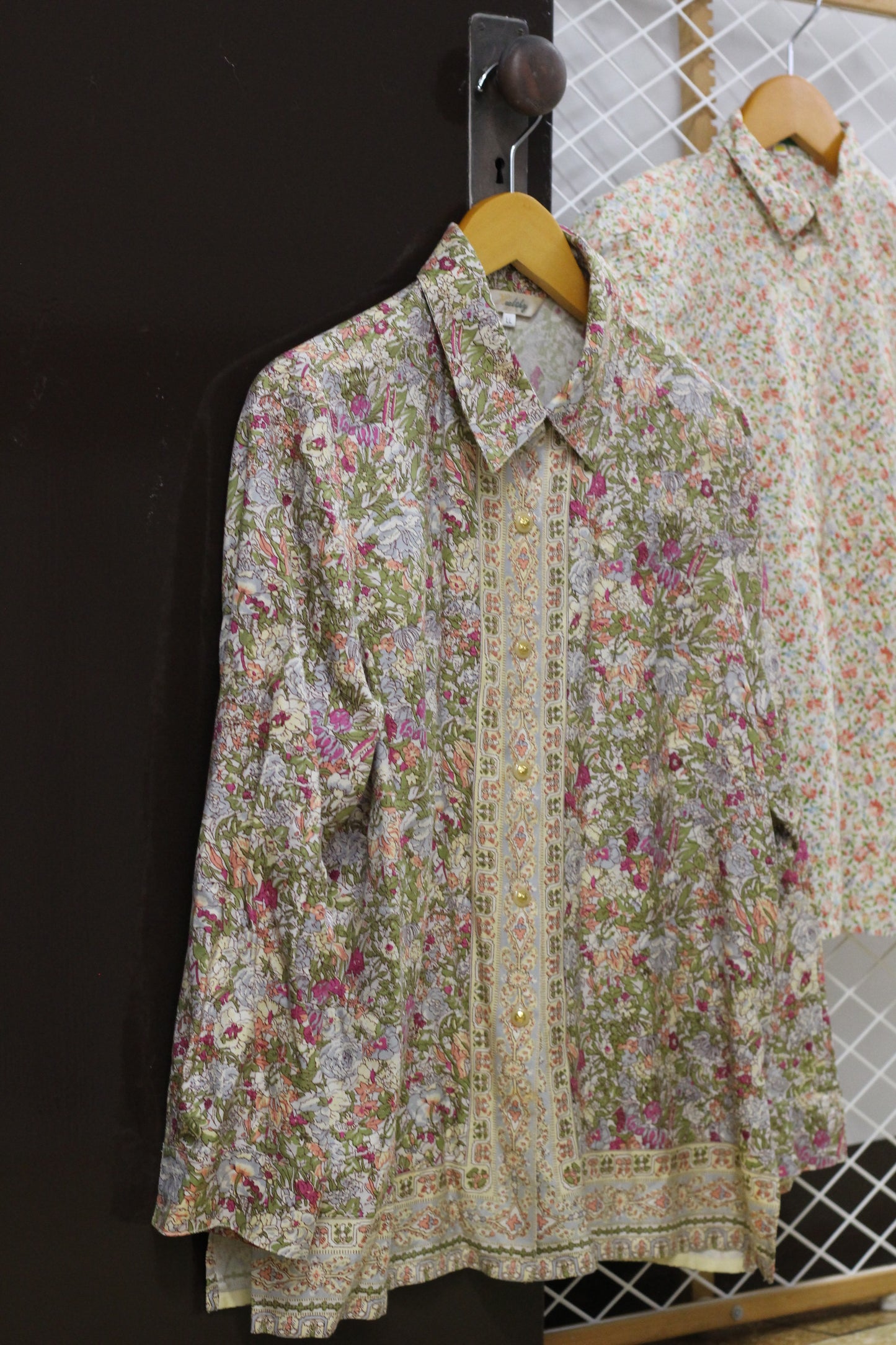 Vintage Floral Design Long Sleeve Blouse x2点