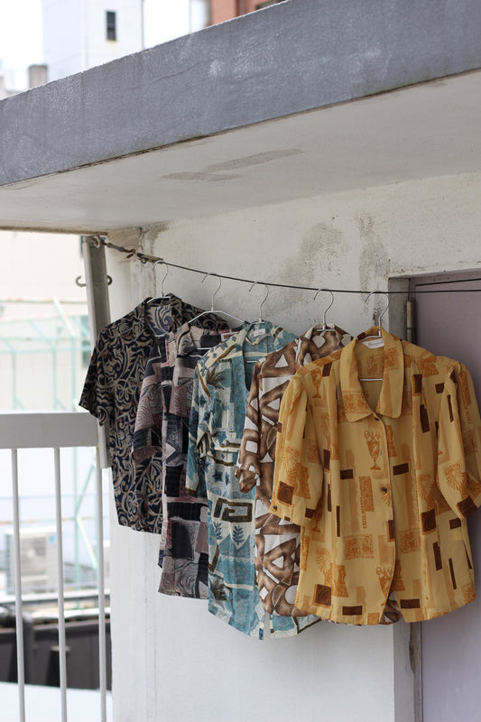 Vintage Design Pattern Short Sleeve Blouse x10点
