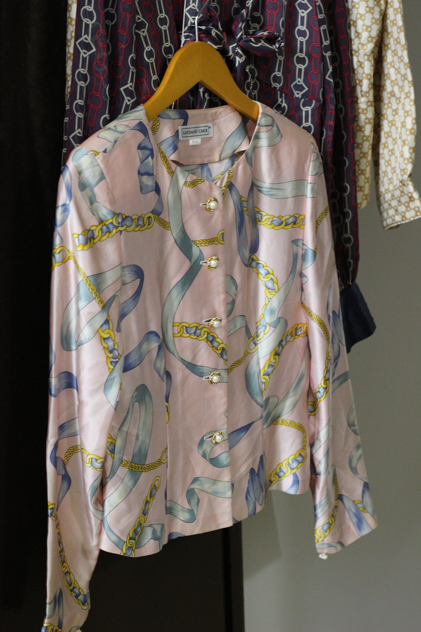 Vintage Chain Print Long Sleeve Blouse x5点