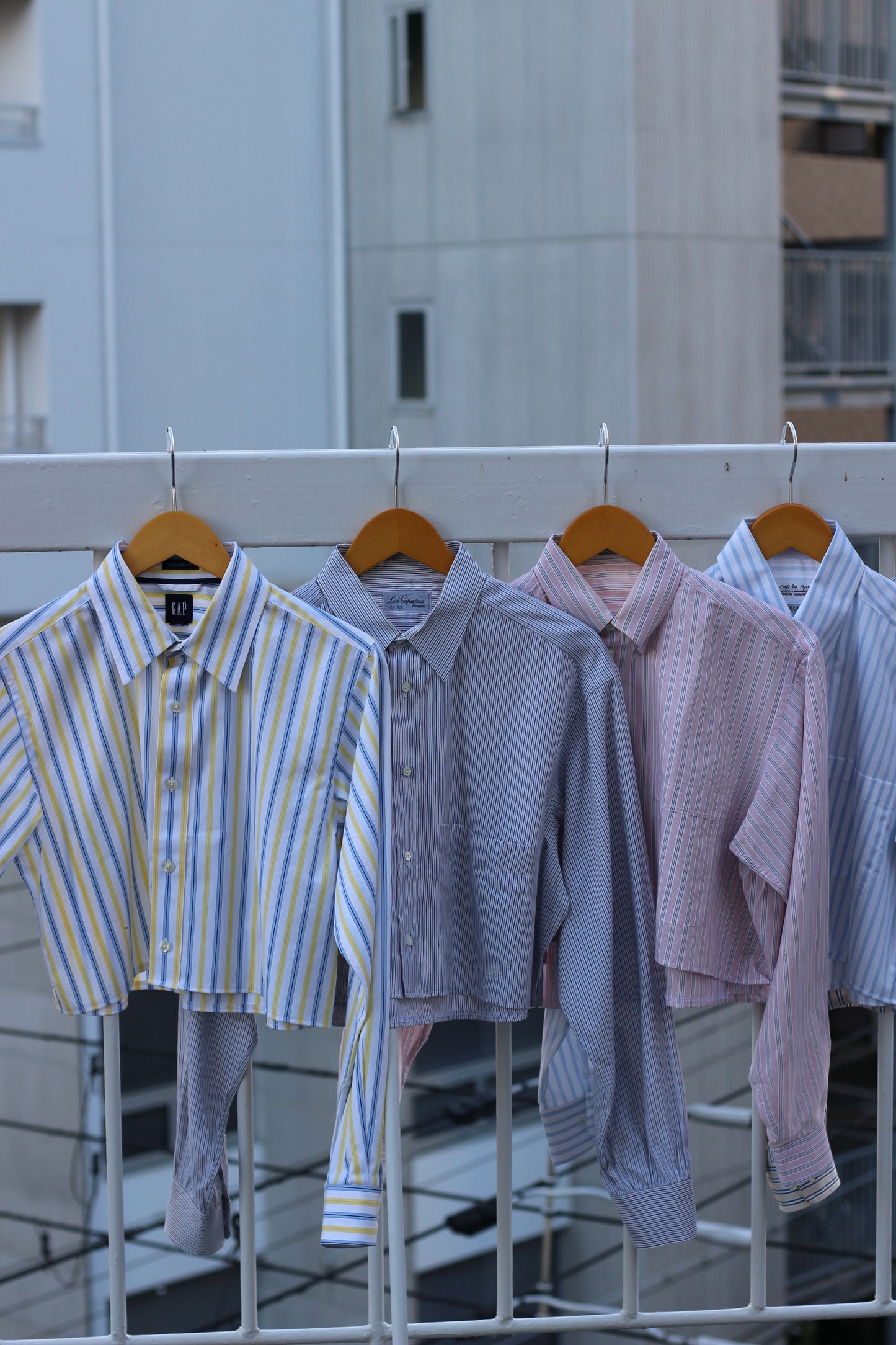 Remake short length stripe shirt x6点