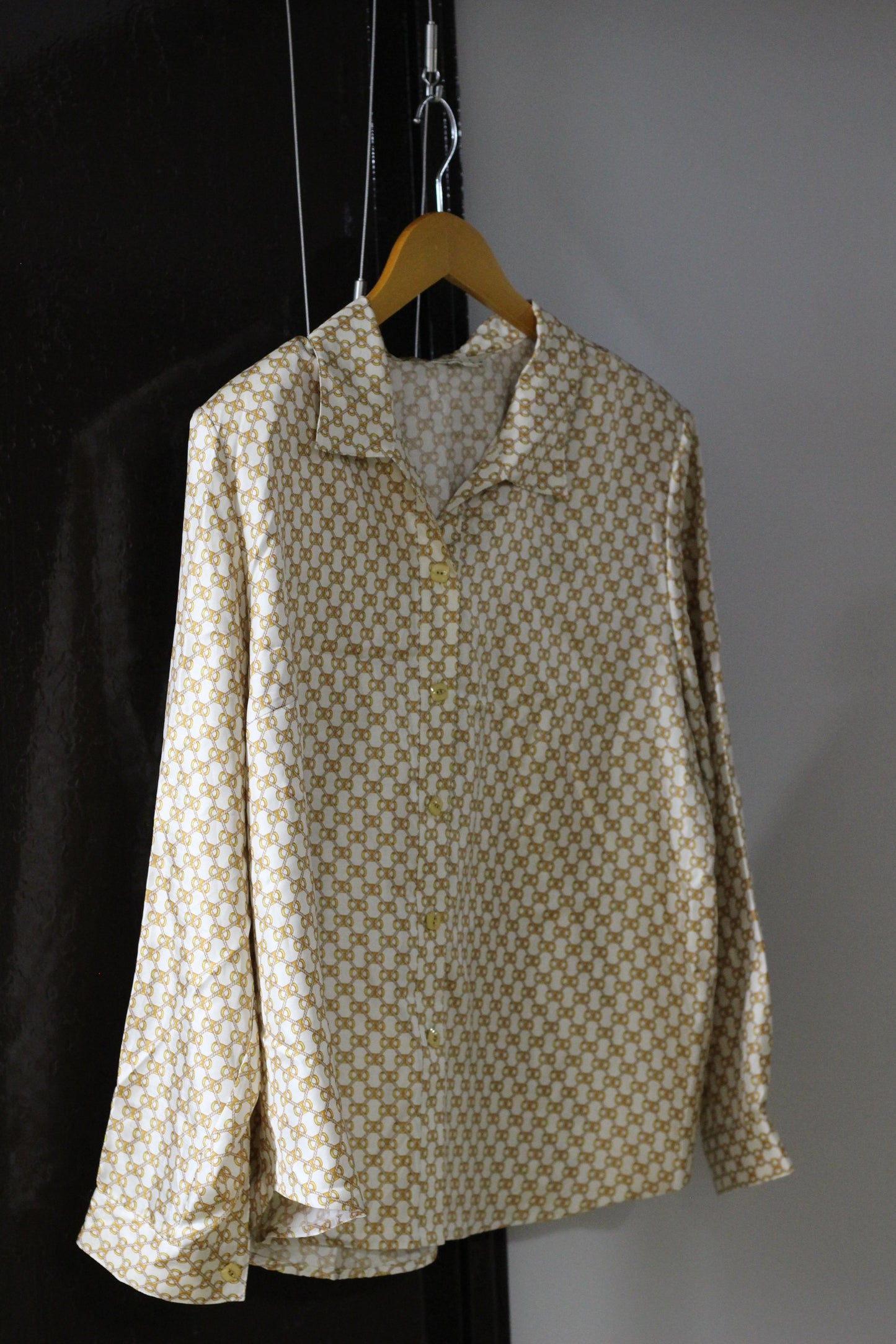 Vintage Chain Print Long Sleeve Blouse x5点