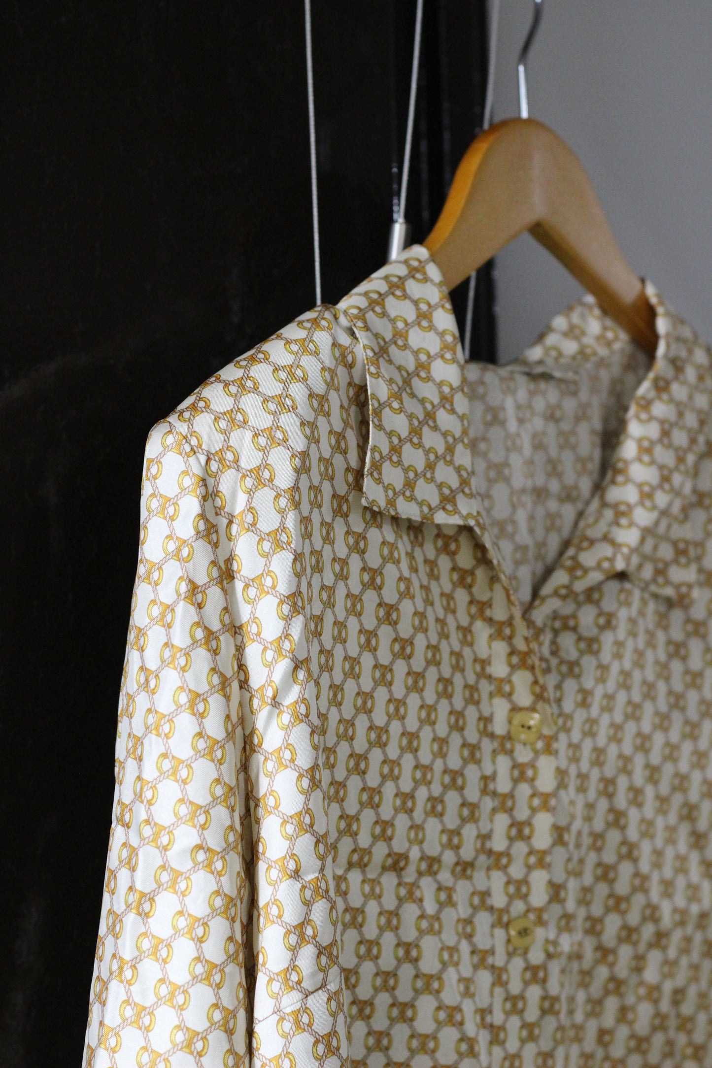Vintage Chain Print Long Sleeve Blouse x5点