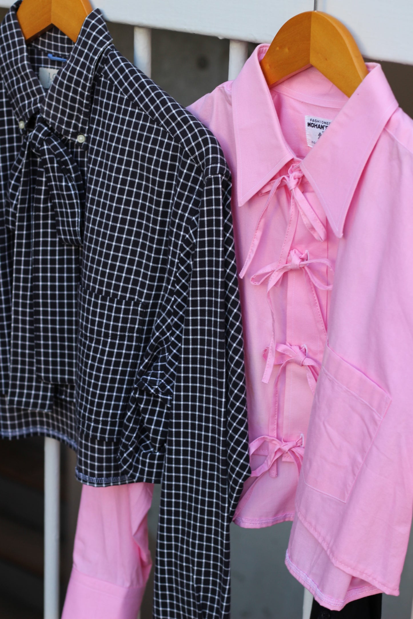 Remake short length ribbon shirt x5点