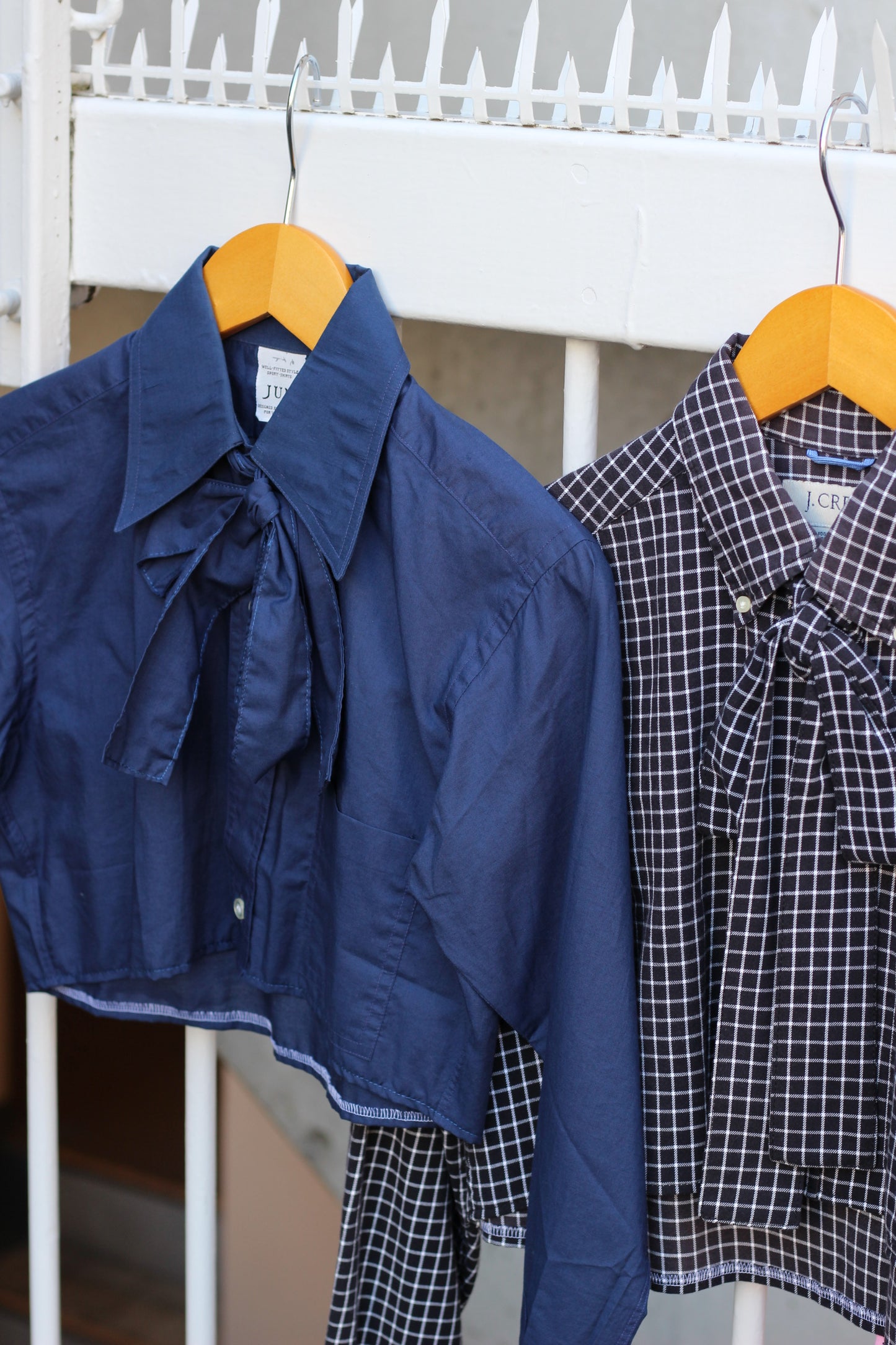 Remake short length ribbon shirt x5点