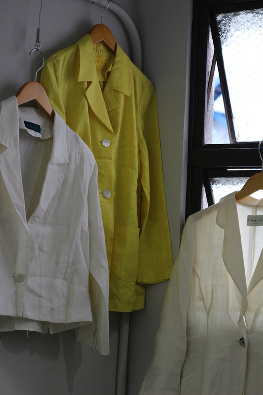 Vintage Linen Tailored Jacket x3点