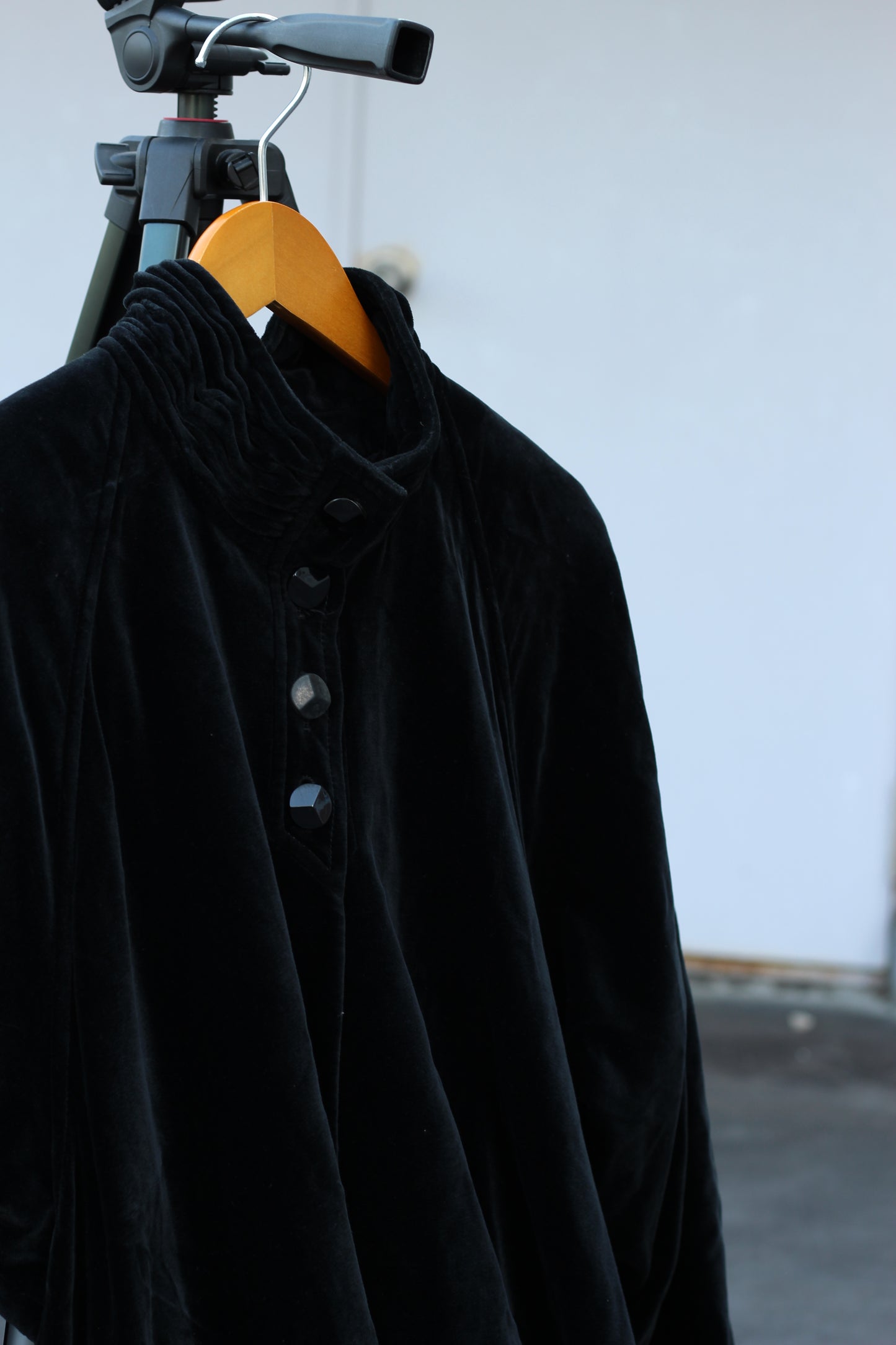 Women's Vintage Made In France Velour & Leather Coat x2点