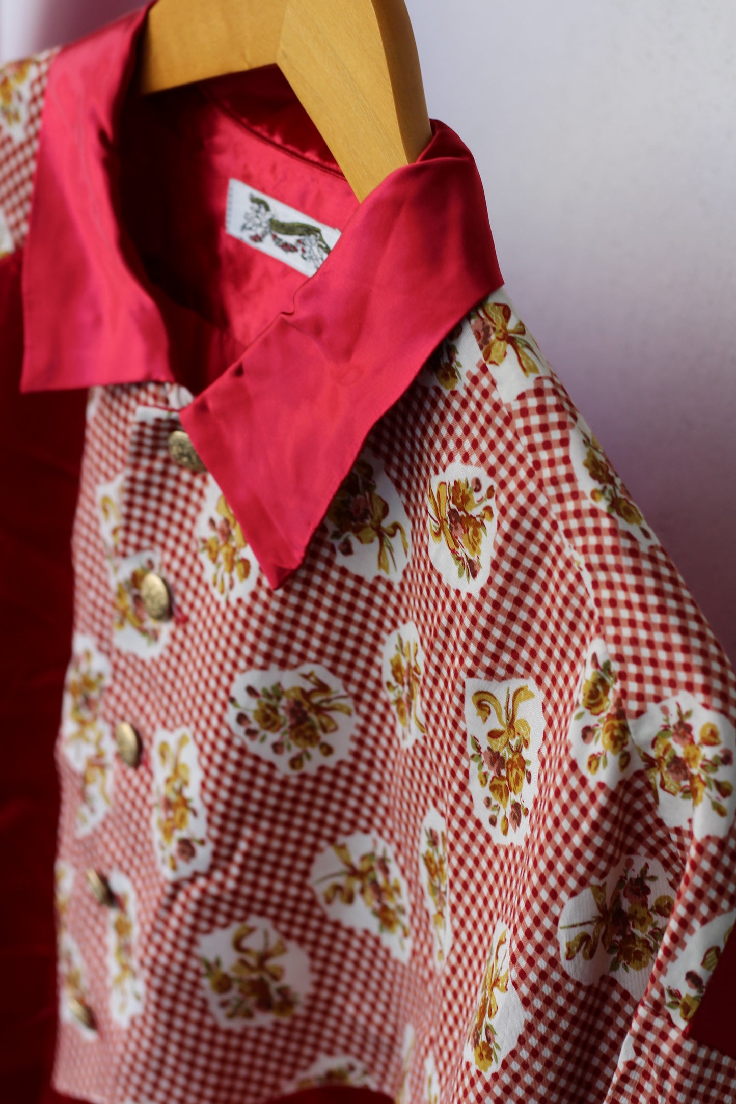 Japan vintage ladies red blouse shirt x8点
