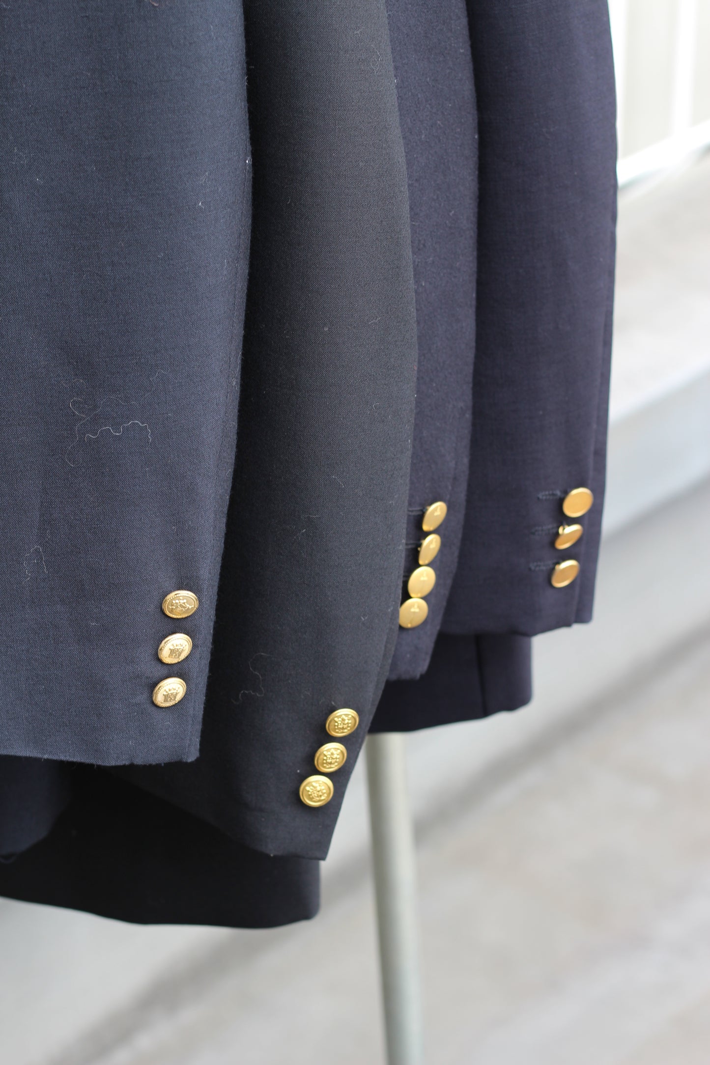 Men's Vintage Gold Button Double Breasted Tailored Jacket x4点
