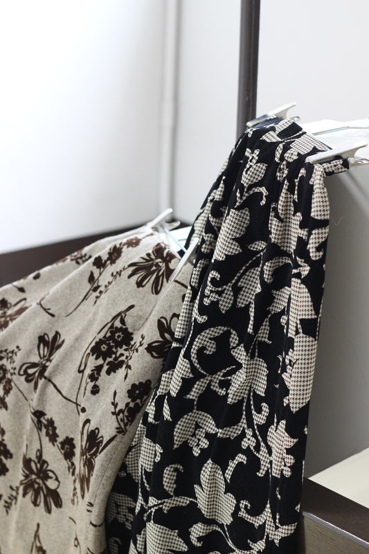 Vintage Flocky Flower Skirt x2点