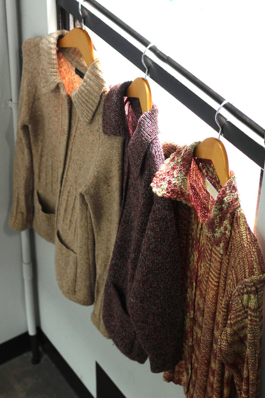 Vintage Design Collar Cardigan x3点