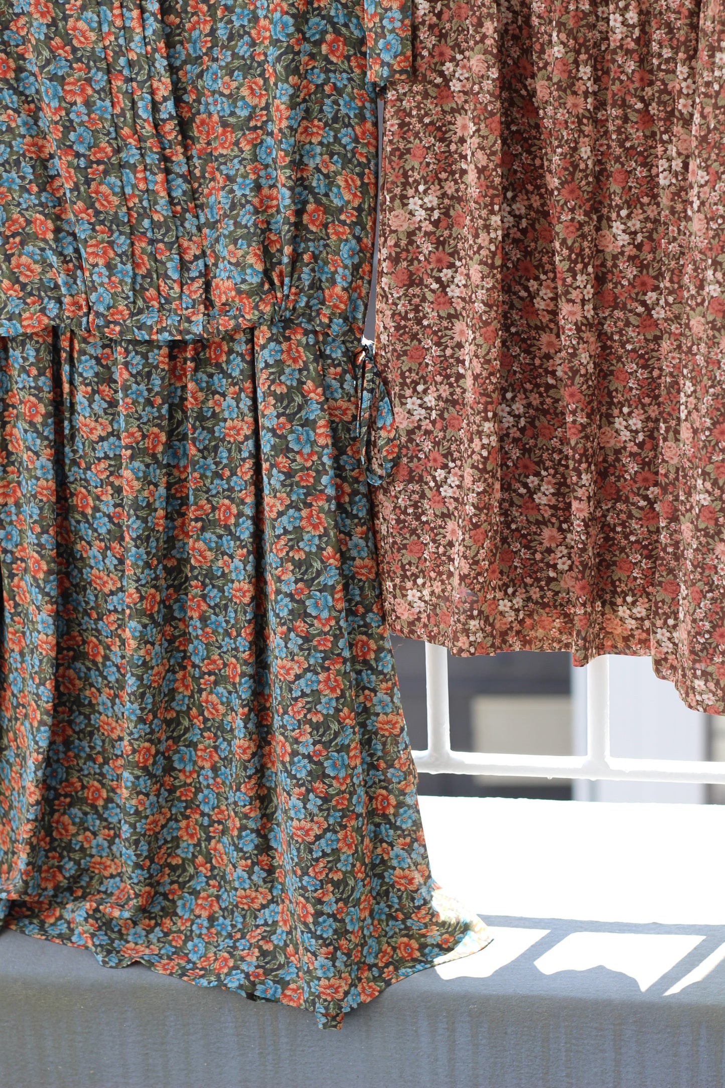 Vintage Floral Short Sleeve One-Piece x2点