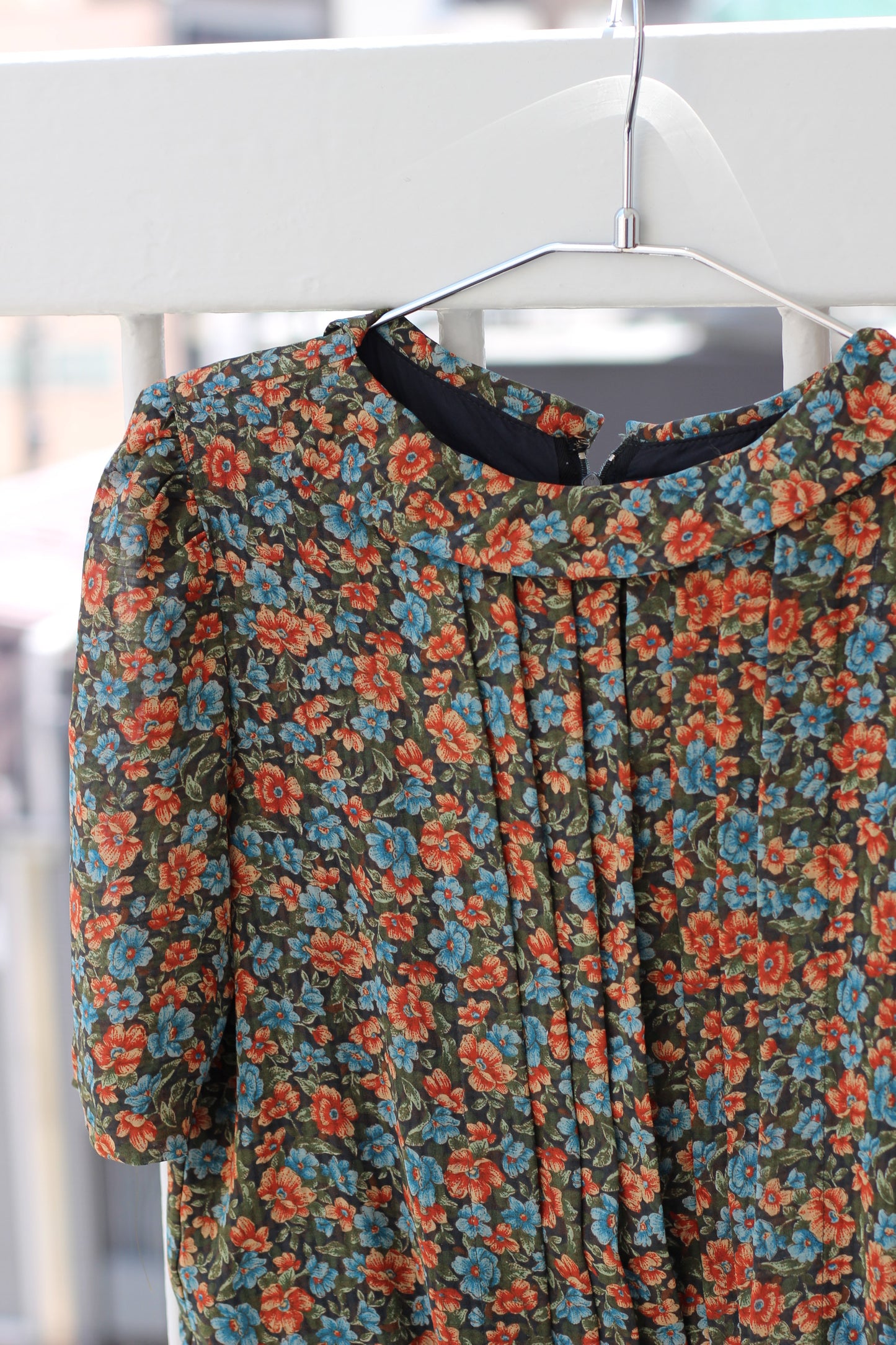 Vintage Floral Short Sleeve One-Piece x2点