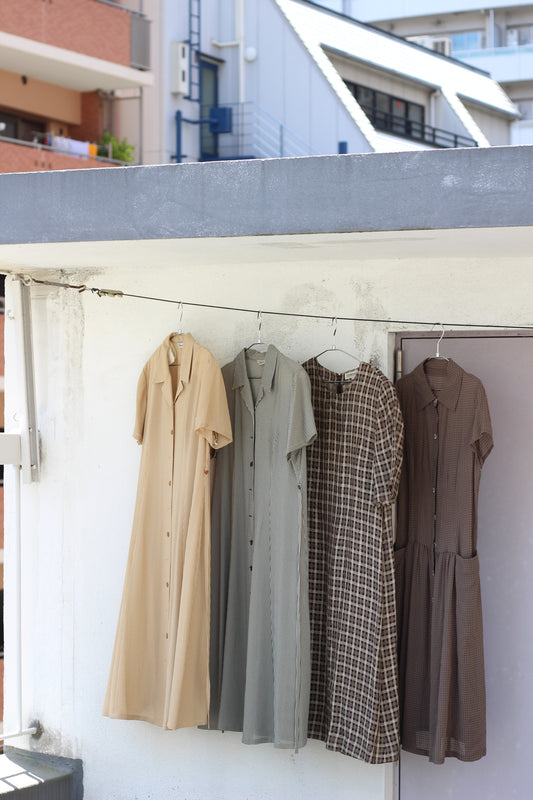 Vintage Check Short Sleeve One-Piece x4点