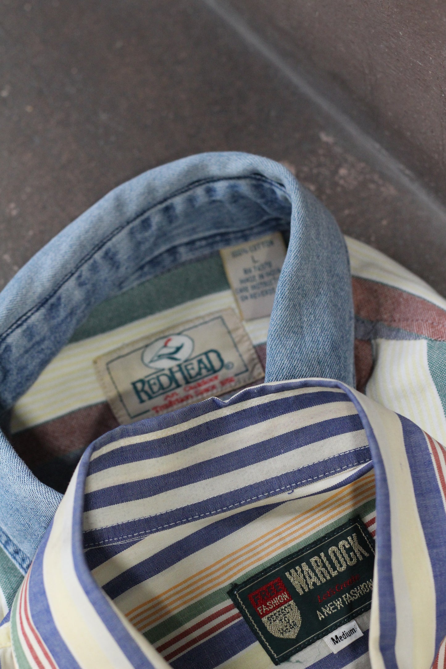 Men's Vintage Stripe Long Sleeve Shirt x2点