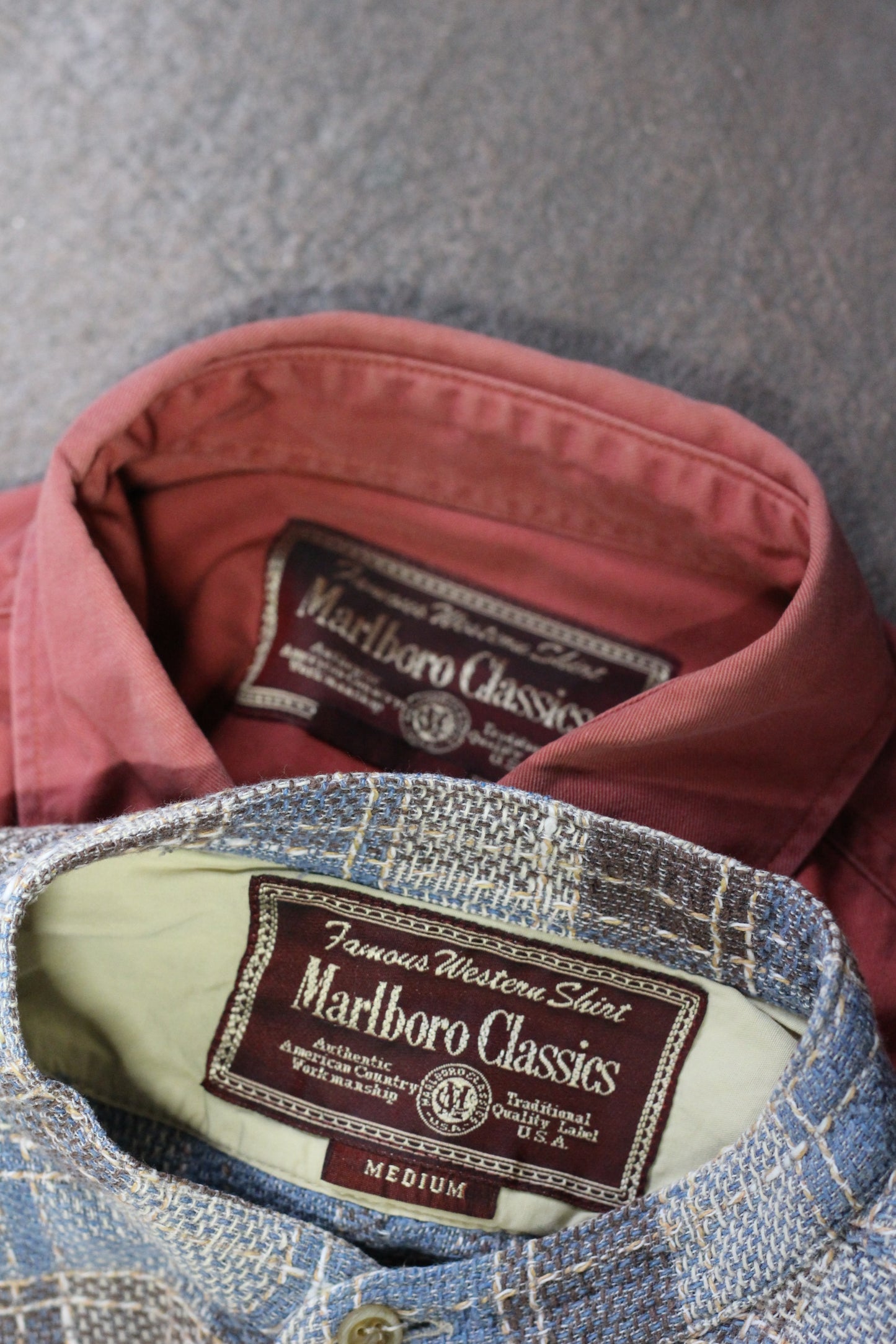 Men's Vintage Marlboro Long Sleeve Shirt x2点