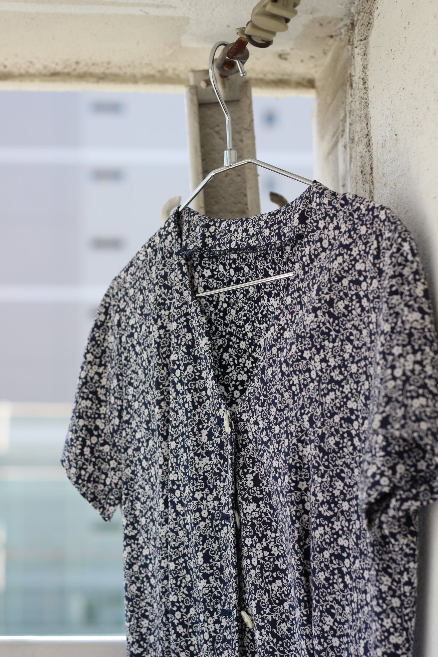 Vintage Small Flower Short Sleeve One-Piece x6点