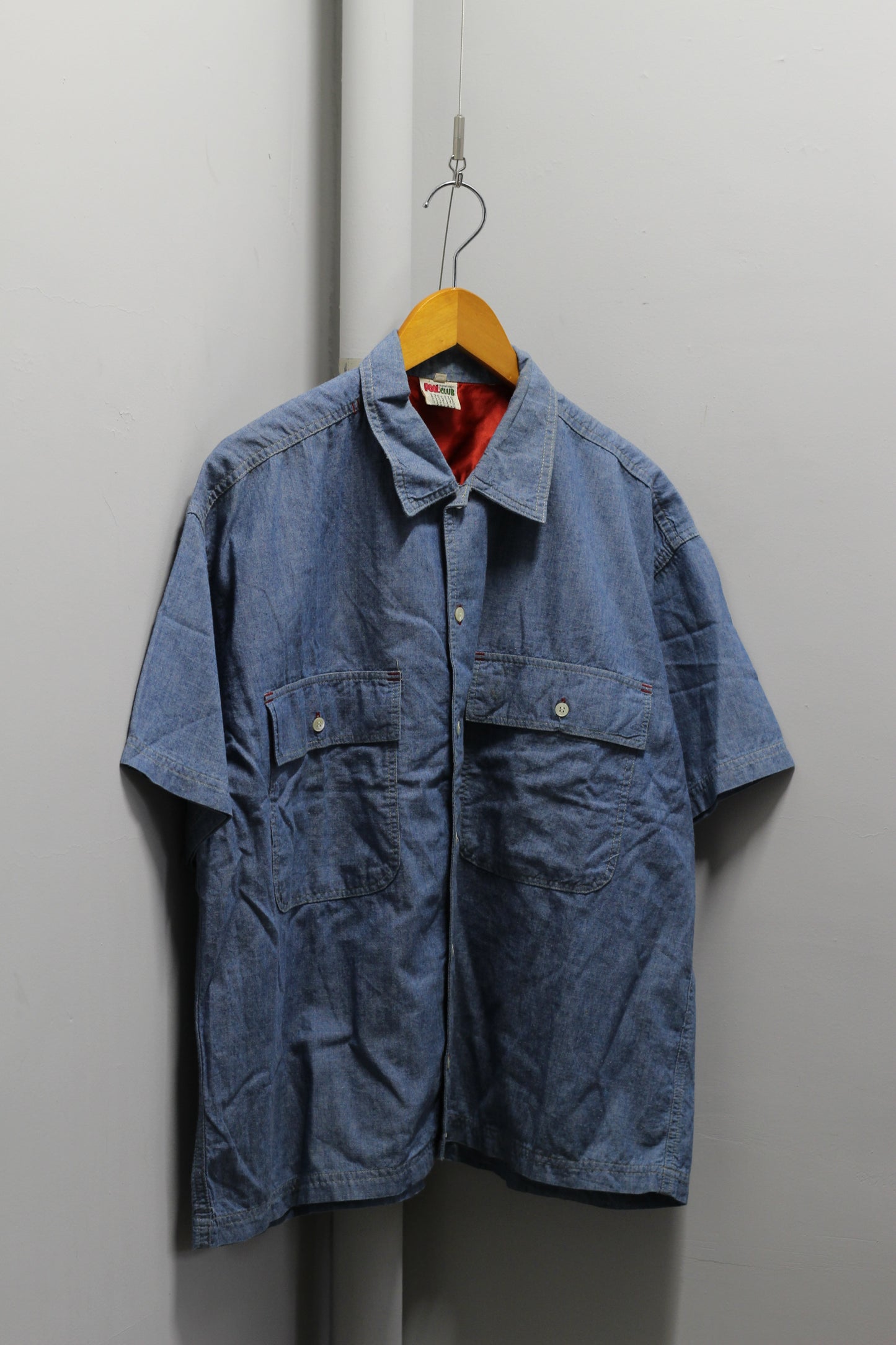 Men's Vintage Short Sleeve Denim Shirt x4点