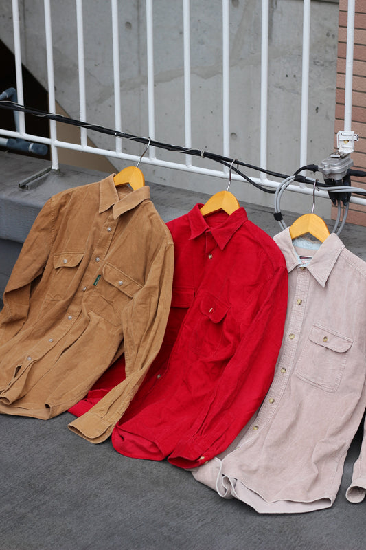 Men's corduroy shirt x3点