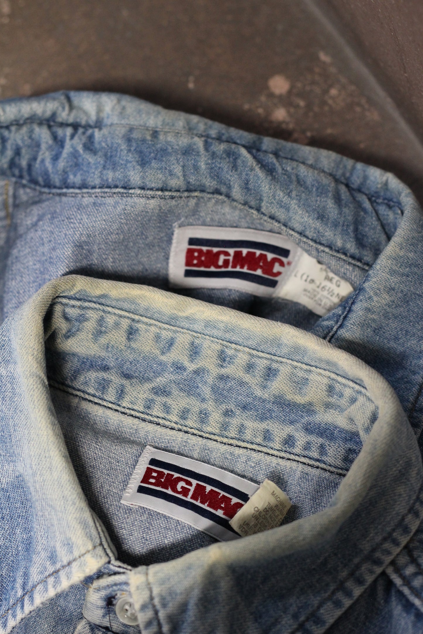 Made In USA BIG MAC & Vintage Long Sleeve Denim Shirt x3点