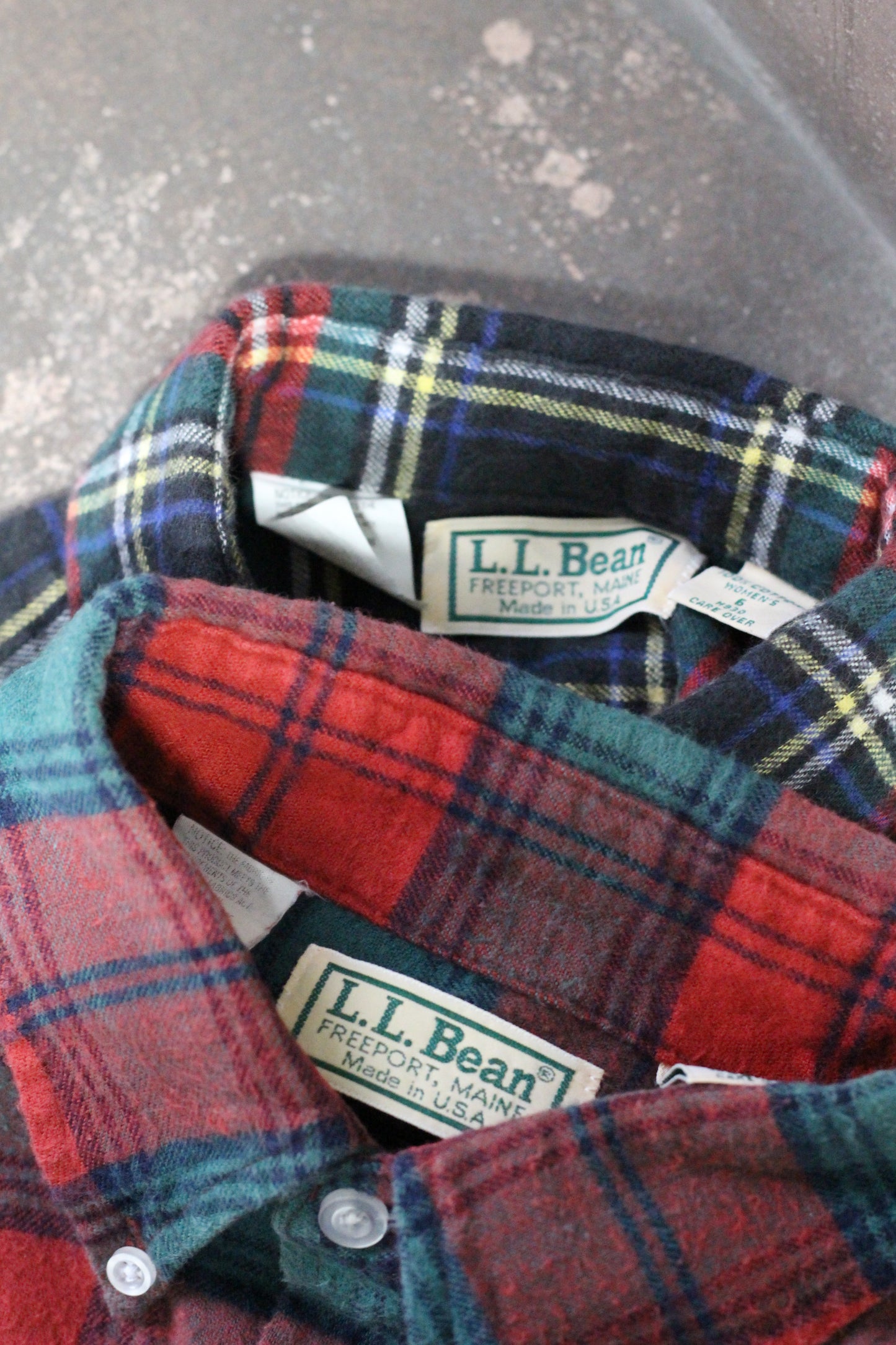 90's Made In USA L.L.Bean Check Long Sleeve Shirt x2点