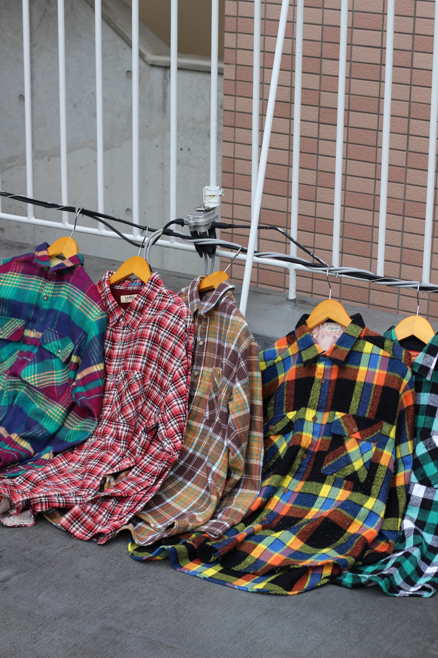 Wool check shirt x12点