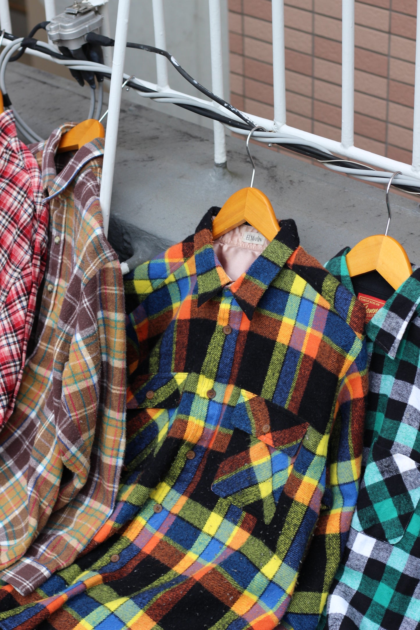 Wool check shirt x12点