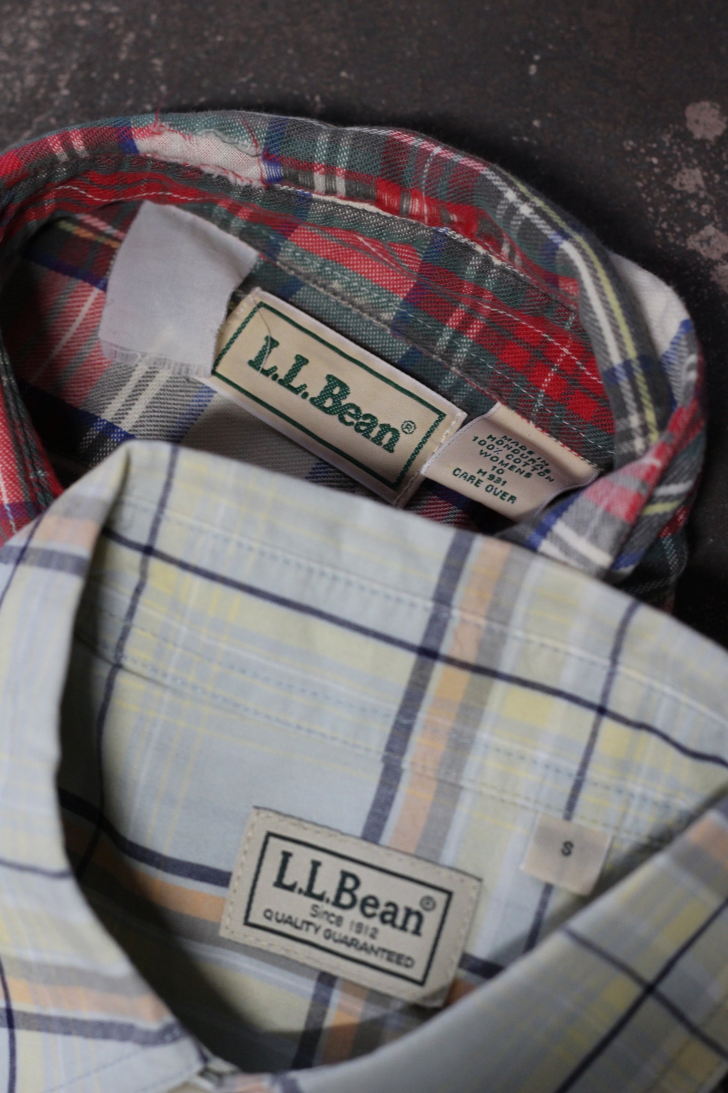 90's L.L.Bean Check Short Sleeve Shirt x2点