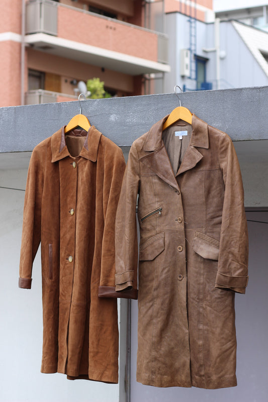 Women's Vintage Made In Italy Leather Coat x2点