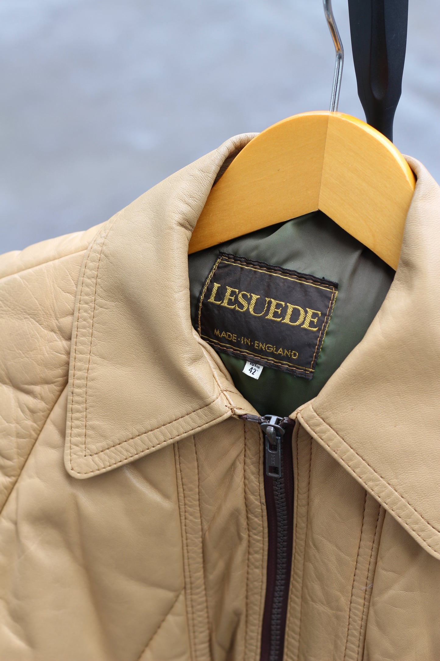 Made In England LESUEDE Men's Vintage Leather Jacket set x2点