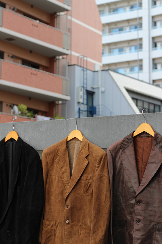 Men's Leather Tailored Jacket x3点