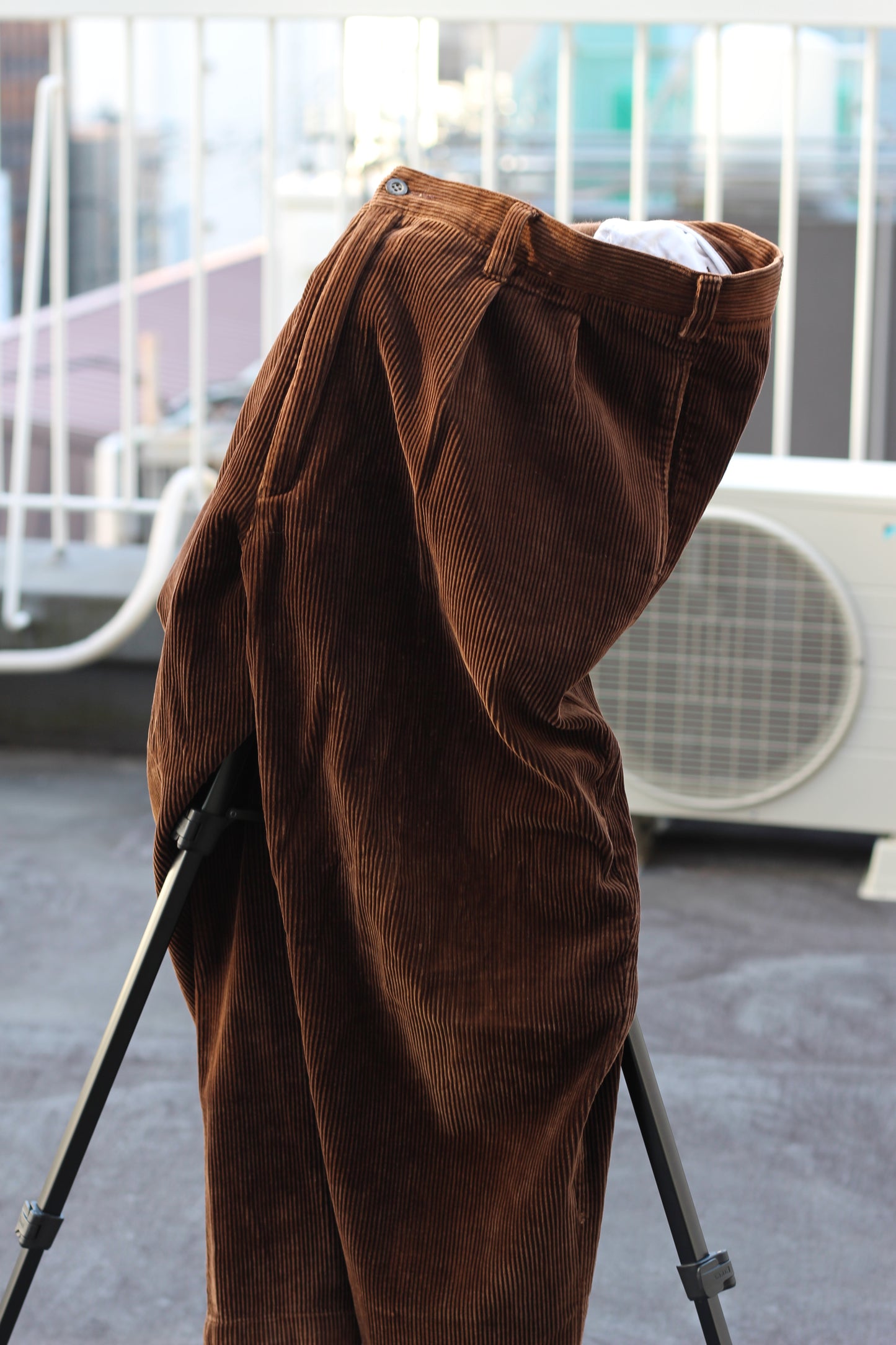 Men's Brown Corduroy Wide Leg Bottoms x3点