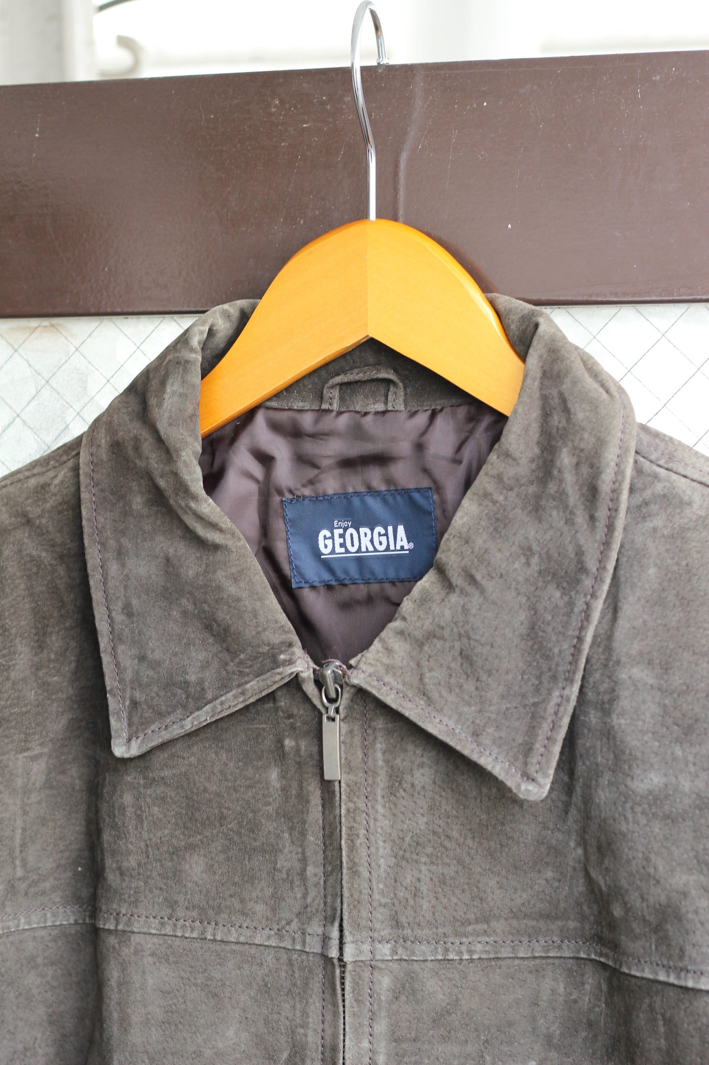 Men's Vintage A-2 Type Suede & Leather Bomber Jacket set x2点