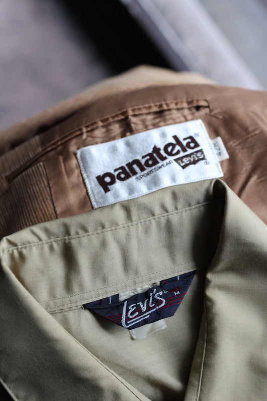 70's Made in USA Levi's Corduroy Jacket & Western Shirt set x2点