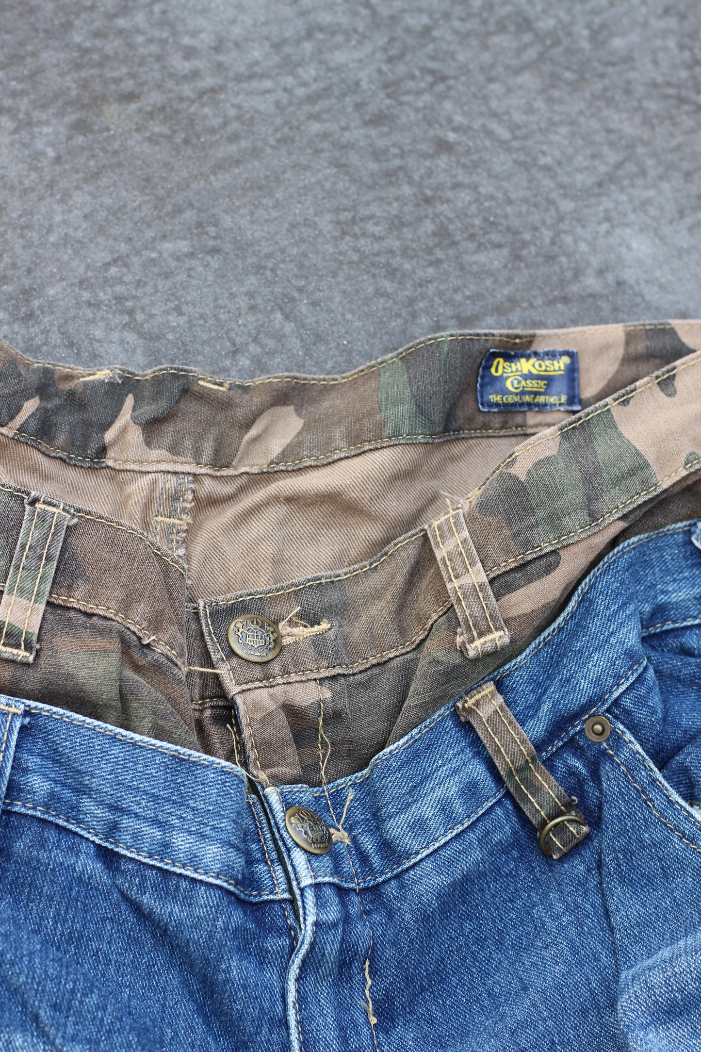 Men's Oversized Denim & Camouflage Bottoms x7点