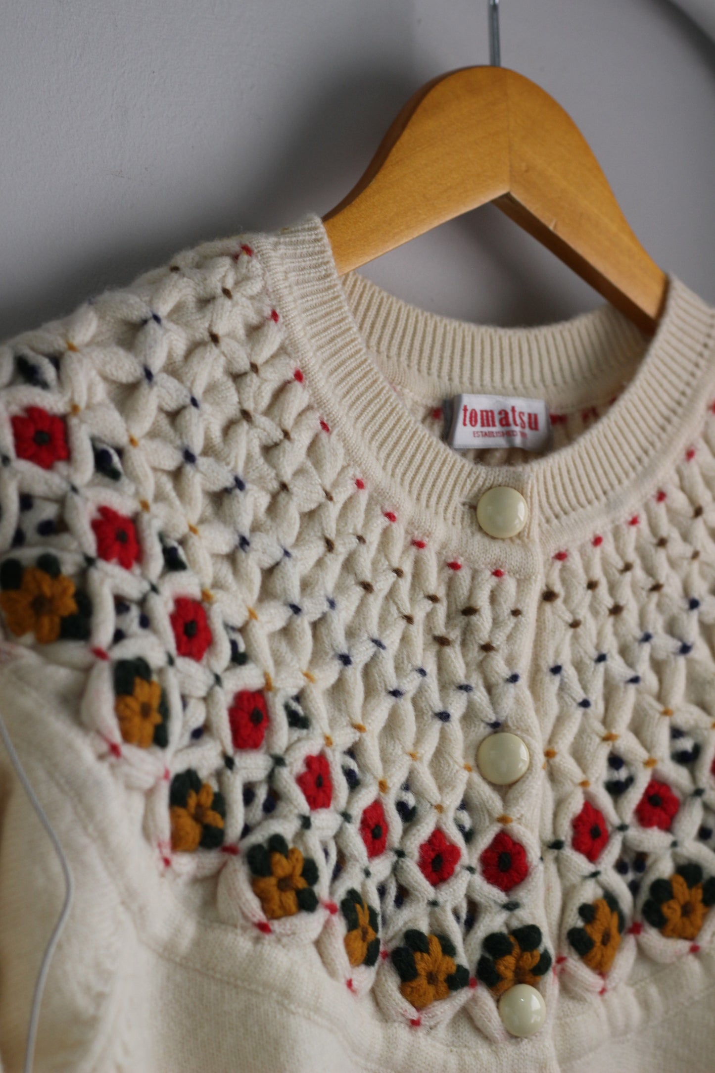 Vintage Flower Design Knitwear x3点