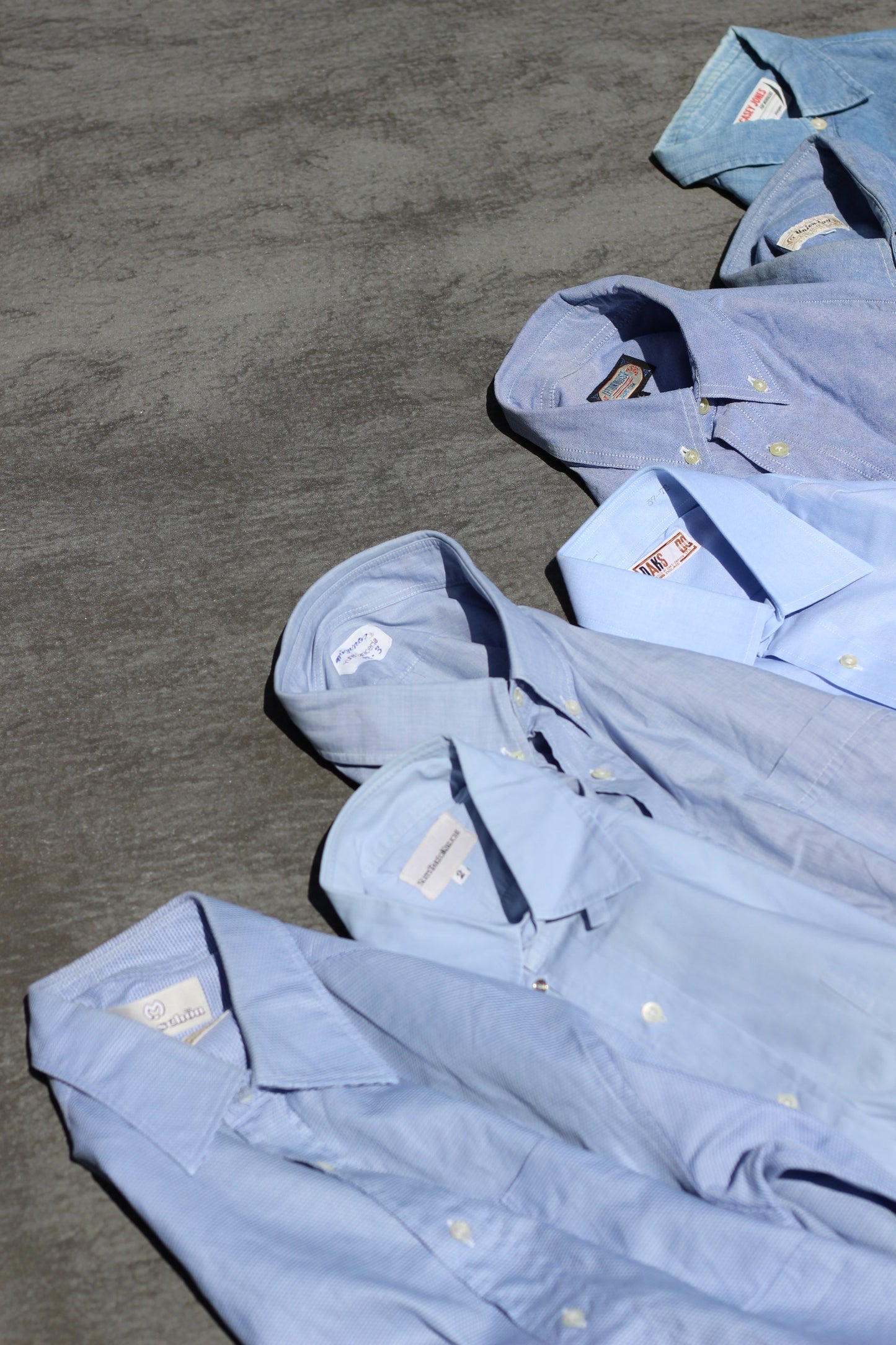 Men's Blue Long Sleeve Shirt x7点