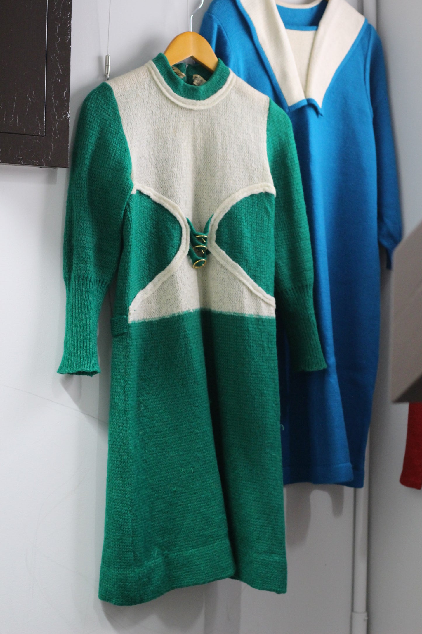 Vintage Retro Knit One-Piece x3点