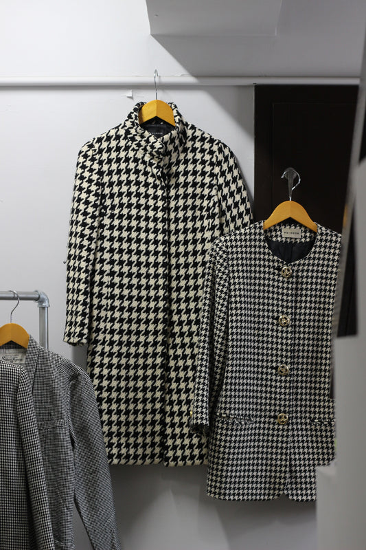 Vintage ladies Houndstooth Jacket & Coat x4点