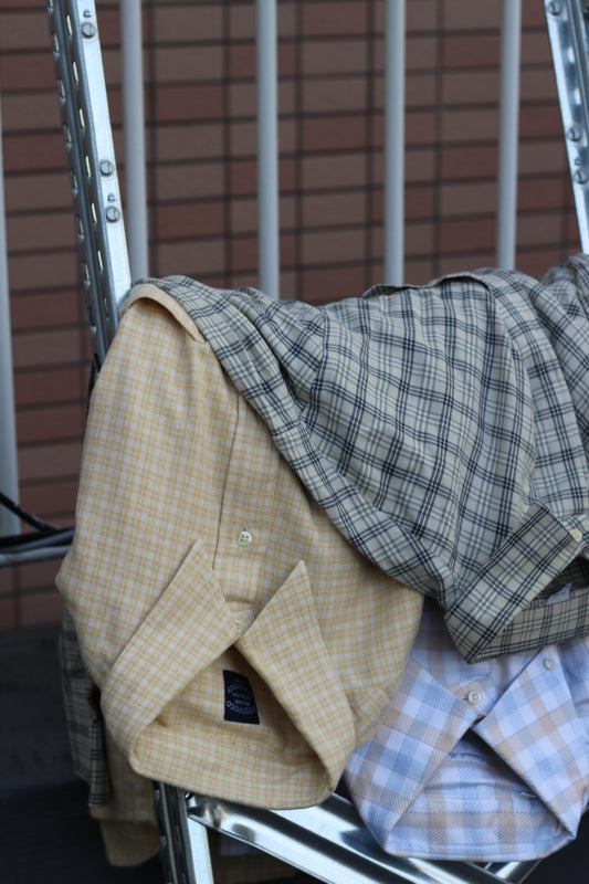 Men's Made In Italy Check Long Sleeve Shirt x3点