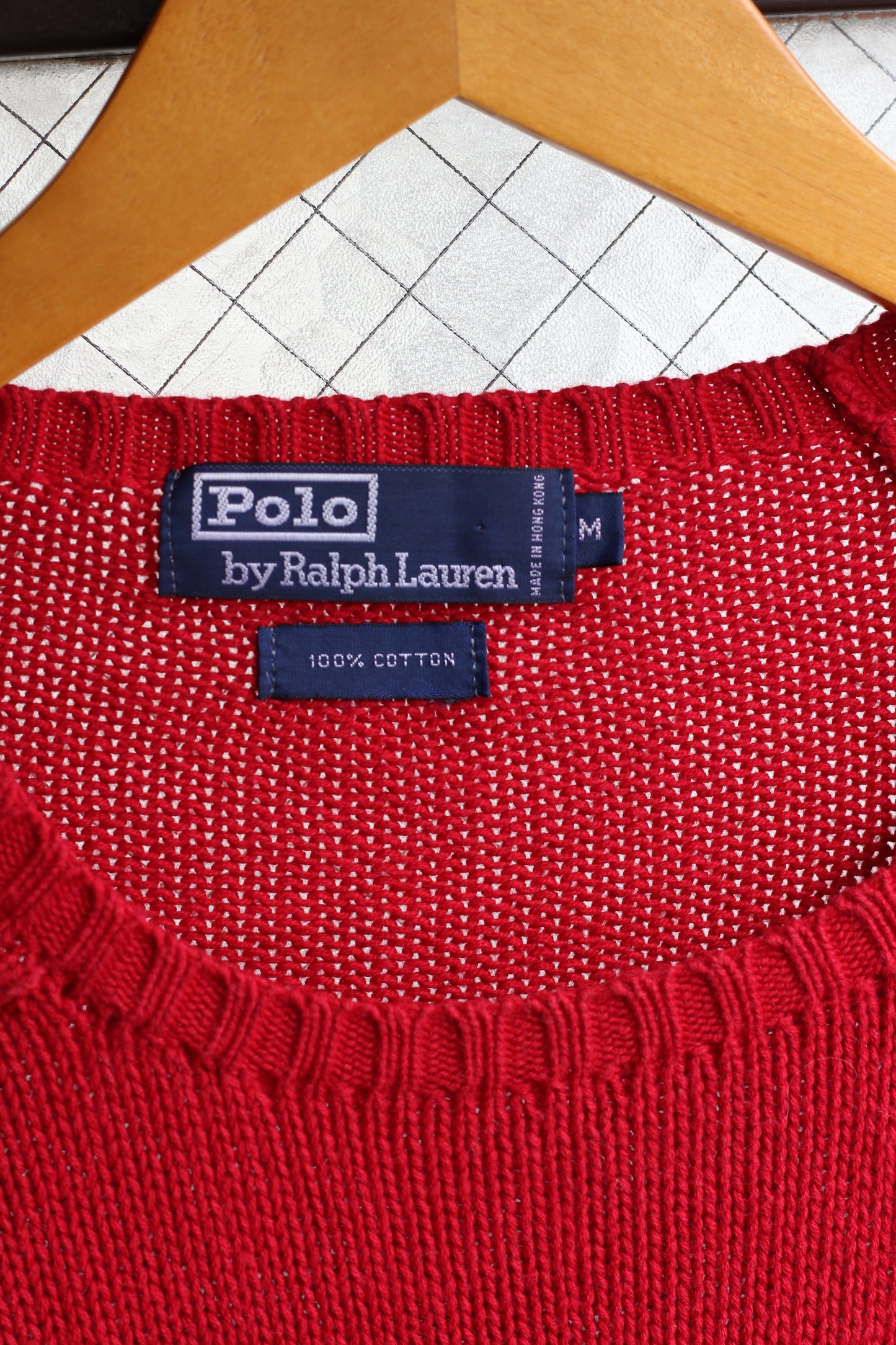 90's Polo Ralph Lauren Cotton 100% Oversized Knit Sweater set x2点