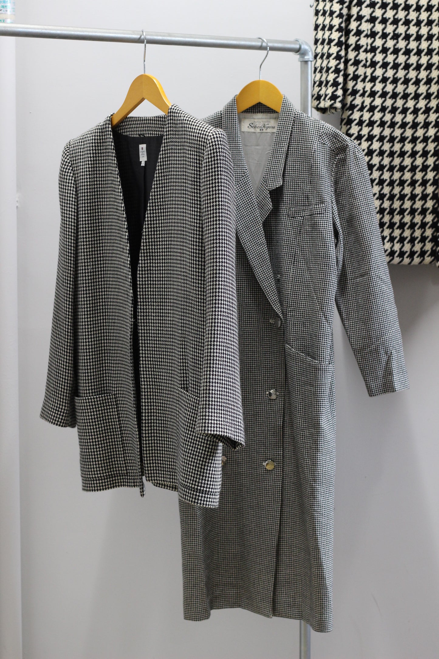 Vintage ladies Houndstooth Jacket & Coat x4点