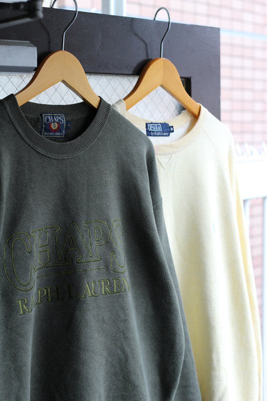 90's Polo Ralph Lauren & CHAPS Logo Sweatshirt set x2点