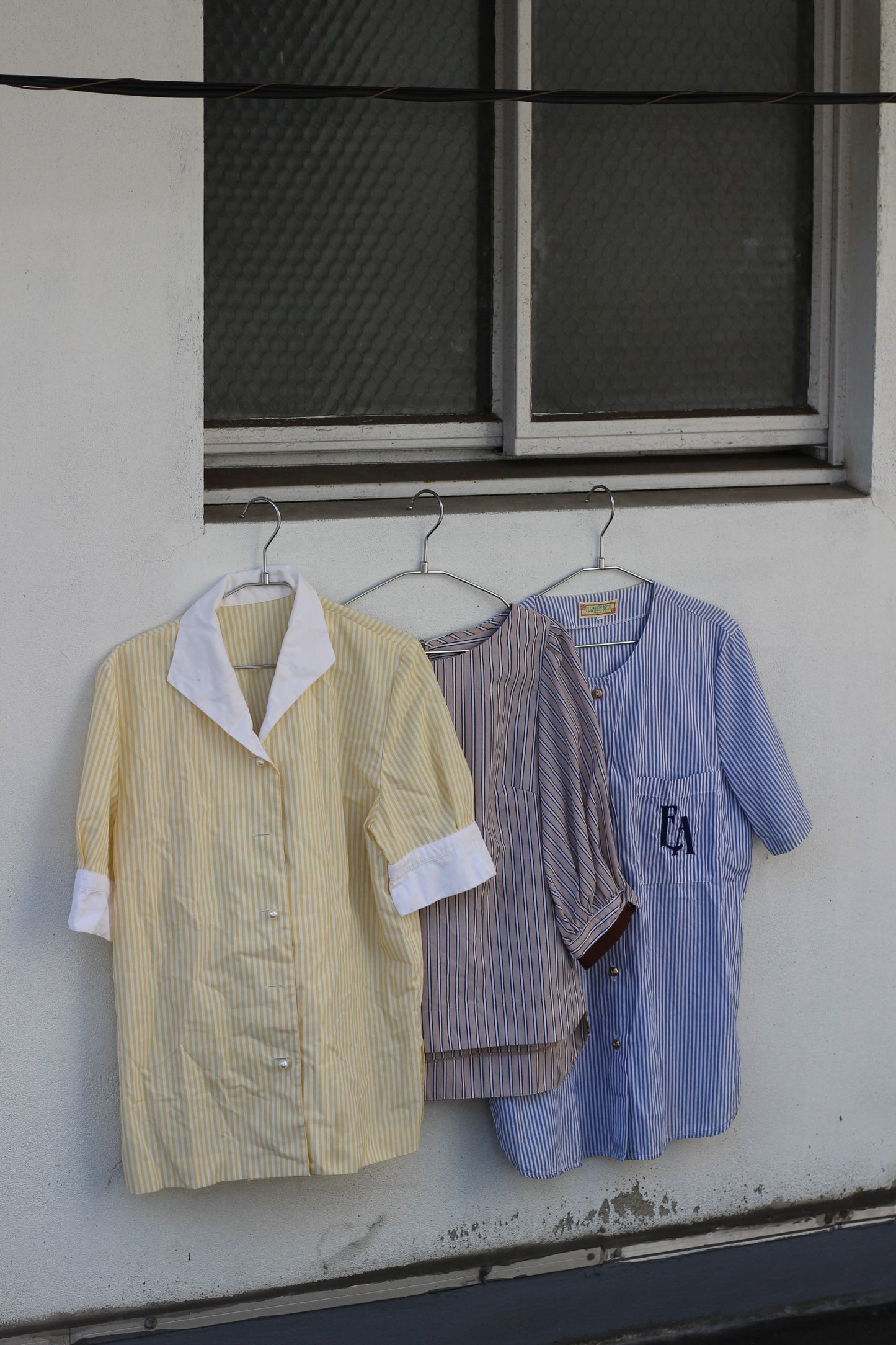 Vintage Stripe Short Sleeve Blouse x5点