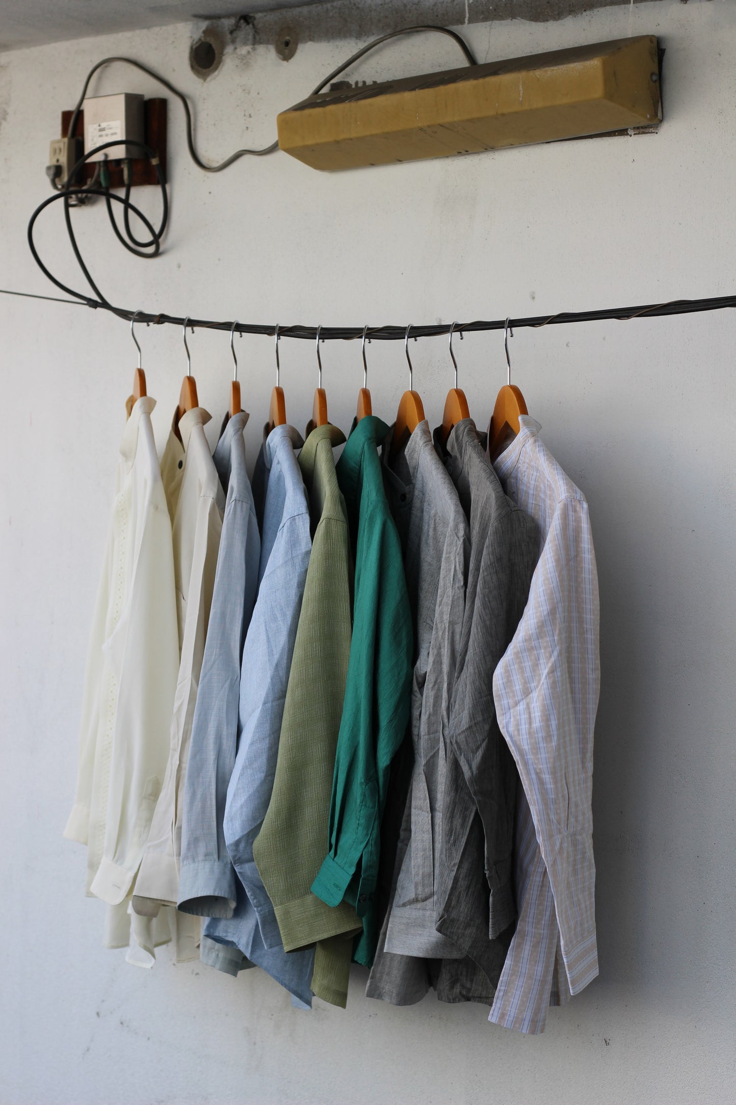 Men's basic Stand Collar Long Sleeve Shirt x9点