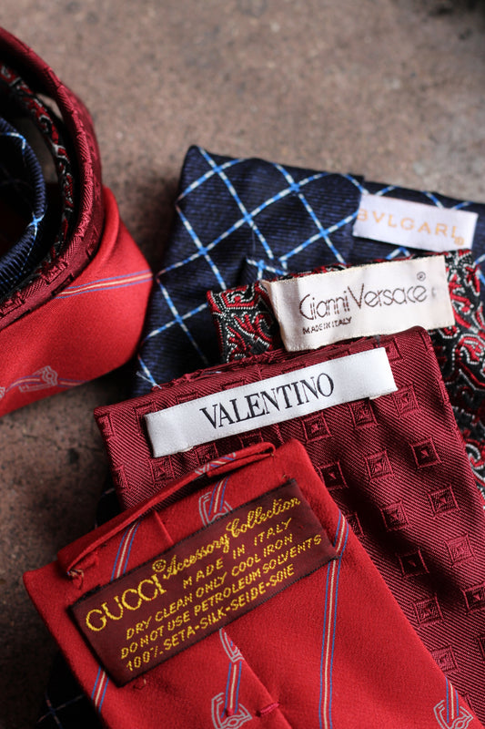 GUCCI & Valentino & Versace & BVLGARI Tie set x4点