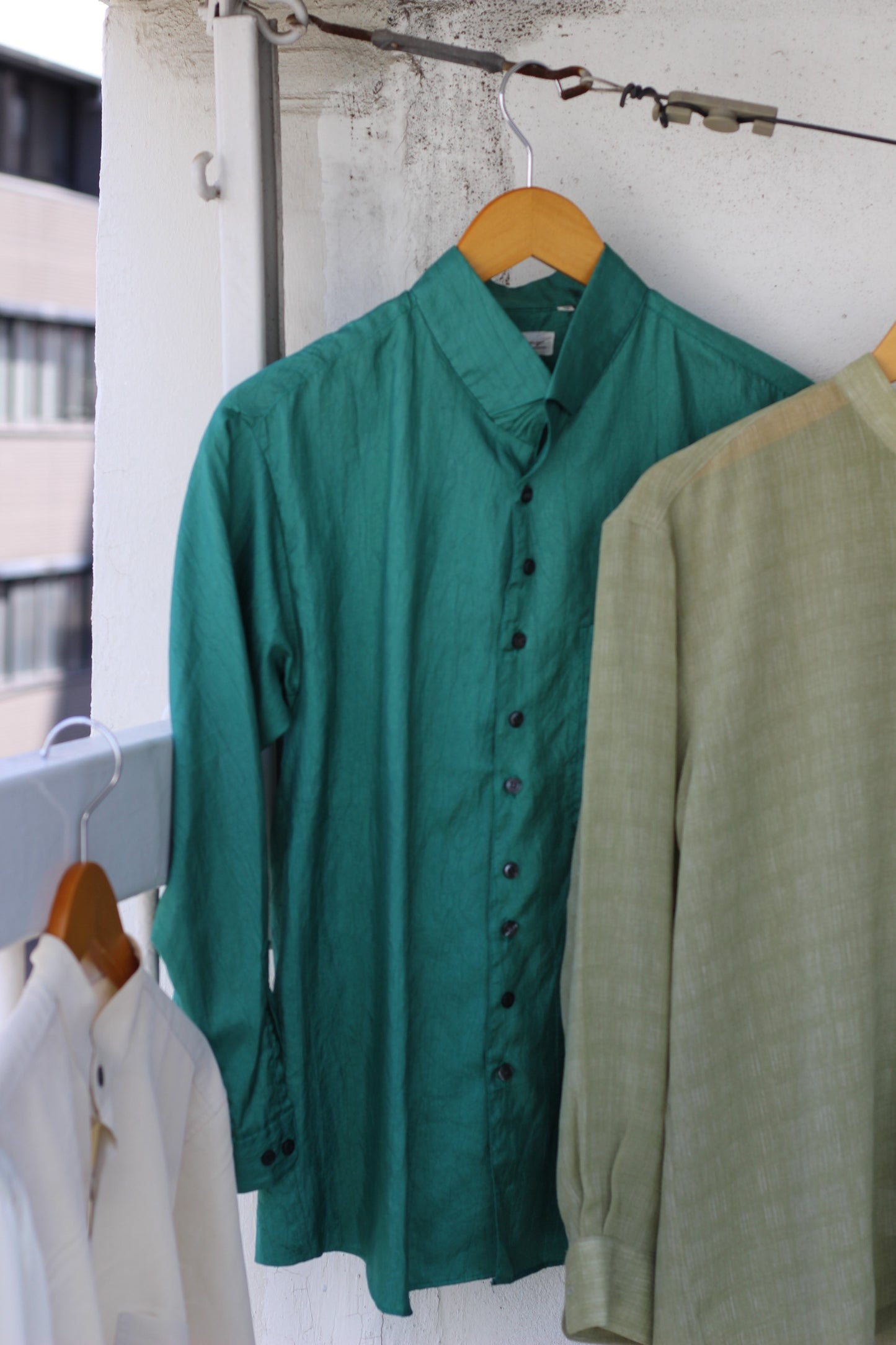 Men's basic Stand Collar Long Sleeve Shirt x9点