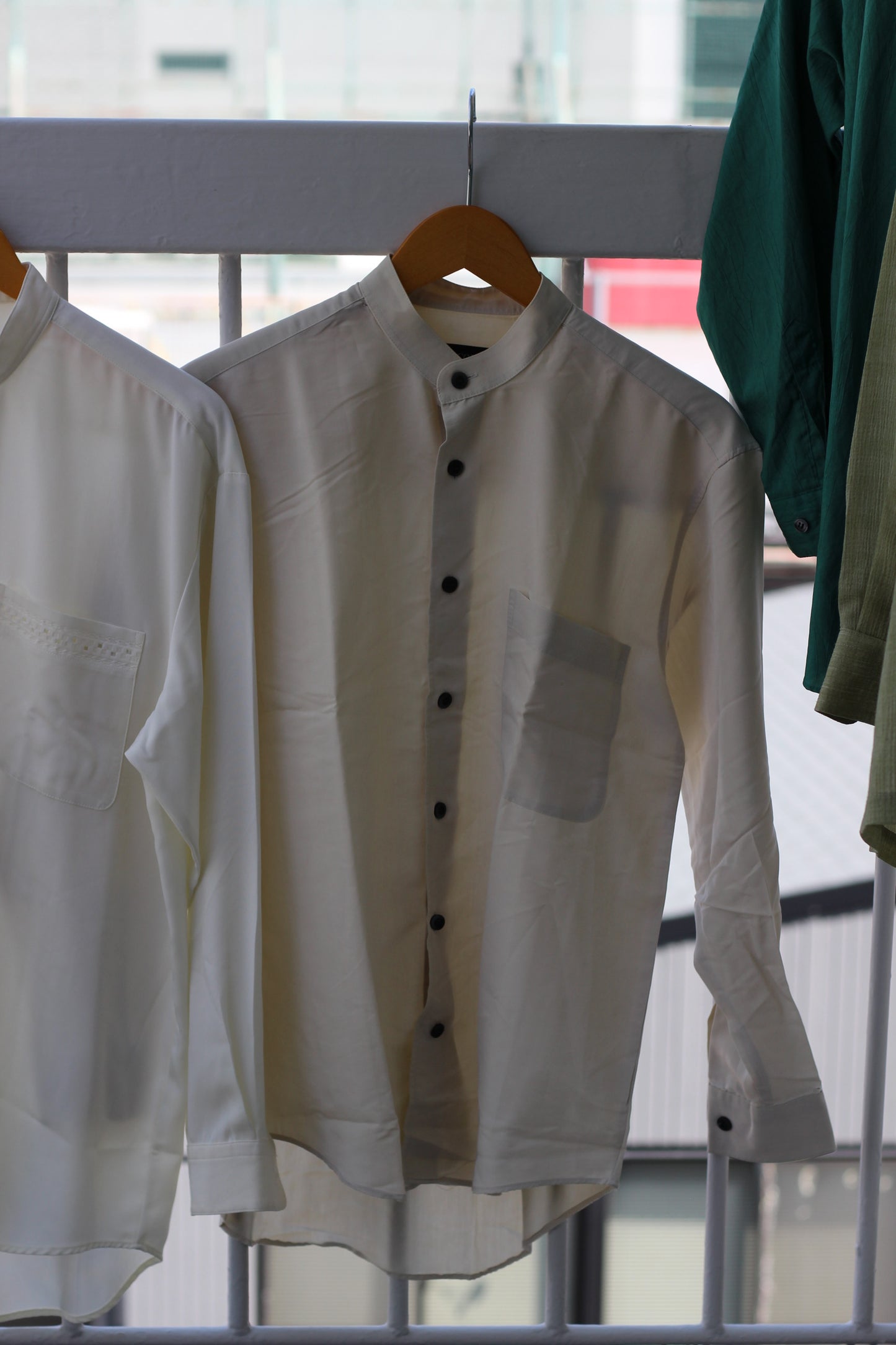 Men's basic Stand Collar Long Sleeve Shirt x9点