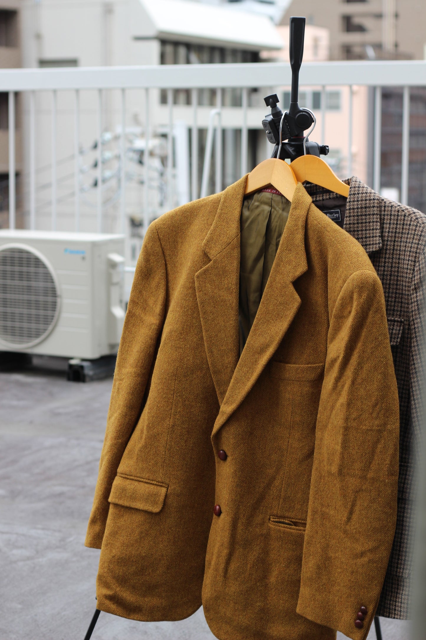 Men's Vintage Tweed Tailored Jacket x3点